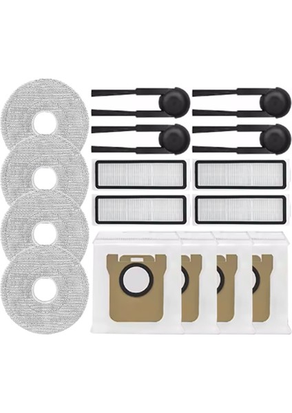 16 Adet Xiaomi Mijia Robot Vakum 5c OV42CN Yedek Parçalar Vakum Yan Fırça Hepa Filtre Paspas Bezi Toz Torbası (Yurt Dışından) fırsatları