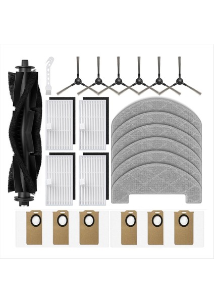24 Adet Monsga Ms1 Max Elektrikli Süpürge Robot Ana Yan Fırça Paspas Filtre Toz Torbaları (Yurt Dışından)