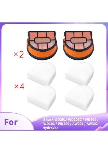 Köpekbalığı Için WD201/ WD201C / WD100 / WD101 / WD200 / AW201 / AW302 Hydrovac Elektrikli Süpürge Filtresi Çerçeve ve Filtre Pamuk (Yurt Dışından) modelleri