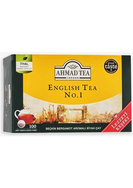 English Tea No.1 Demlik Poşet Çay 100’lü 320 g fiyatları