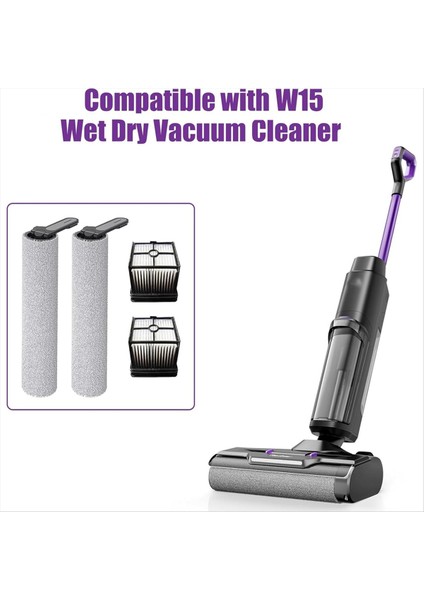 4 Adet Yedek Parça Kiti Redkey W15 Islak Kuru Elektrik Süpürgesi, 2 Rulo Fırça 2 Filtre (Yurt Dışından) fırsatları