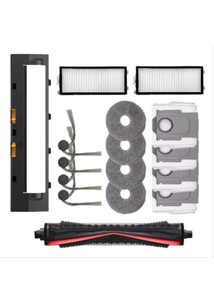 16 Adet Roborock G30 Uzay / Saros Z70 Elektrikli Süpürge Yedek Parçaları Tricut Fırça Yan Fırça Toz Torbası Filtre Paspas (Yurt Dışından)