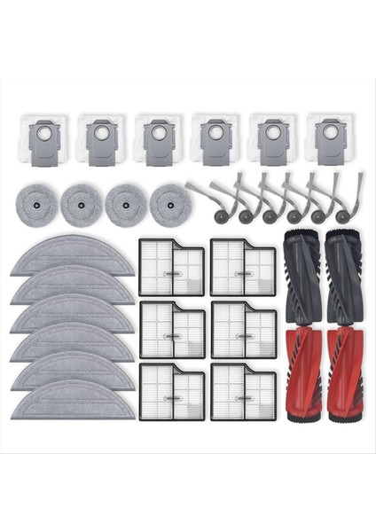 Roborock Saros 10 / S9 Maxv Ultra Vakum Parçaları Ana Silindir Yan Fırçası Hepa Filtre Paspas Bezi Toz Torbası (Yurt Dışından) modelleri