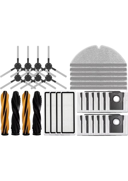 Aksesuarları Kiti Dreame D20 Pro / D20 Artı Robotlu Süpürge Ana Yan Fırça Filtreleri Toz Torbaları Yedek Parçalar (Yurt Dışından)