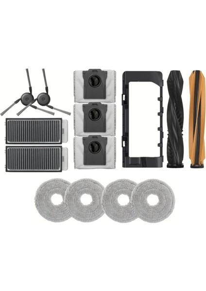Için Dreame L40S Ultra Aksesuarları Dualroller Yan Fırça, Filtre, Paspas Bezi, Toz Torbası L50 Ultra Elektrikli Süpürge Yedek Parçaları (Yurt Dışından)