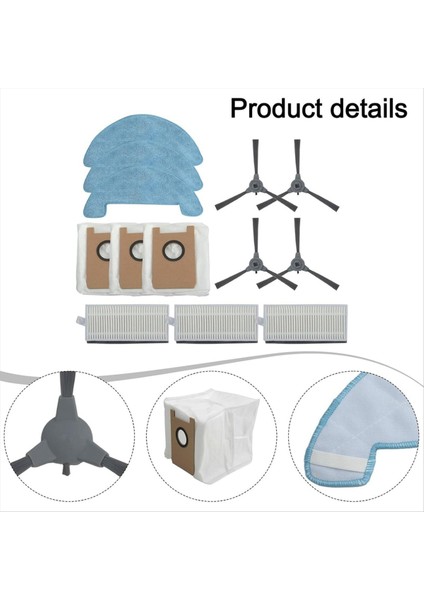 Aksesuar Seti Loorow AT800 Elektrikli Süpürge Yan Fırçalar Hepa Filtreleri Paspas Pedleri (Yurt Dışından) fırsatları