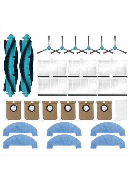 26 Adet Cecotec Conga 7690 Ölümsüz Max Elektrikli Süpürge Yedek Parçaları Ana Yan Fırçası Hepa Filtre Paspas Bezi (Yurt Dışından) indirimleri