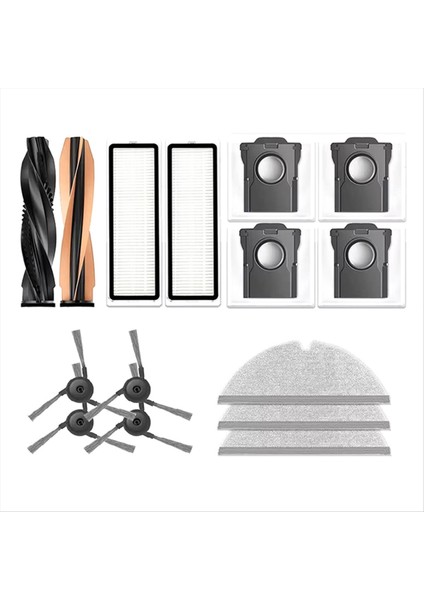 Için Dreame D20 Pro Artı / Dreame D20 Pro Vakum Parçaları Ana Yan Fırça Paspas Bezi Hepa Filtre Aksesuarları (Yurt Dışından)