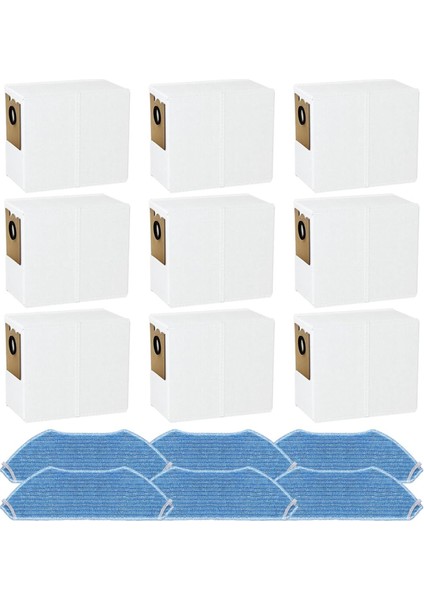 Yedek Parçalar Lefant M2 Pro / M2S Pro Robotlu Süpürge Aksesuarları, 9 Toz Torbaları 6 Paspas Örtüleri (Yurt Dışından) modelleri