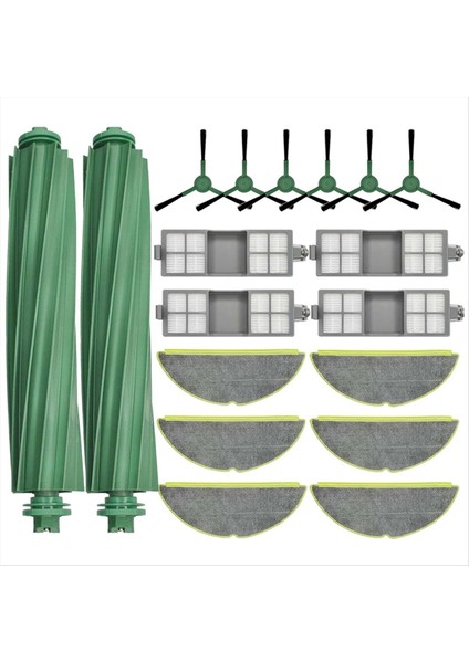 18 Adet Irobot Roomba 205 Için Toz Kompaktör Vakum Robotlu Süpürge Parçaları Ana Yan Fırça Hepa Filtreleri Paspas Pedleri (Yurt Dışından)
