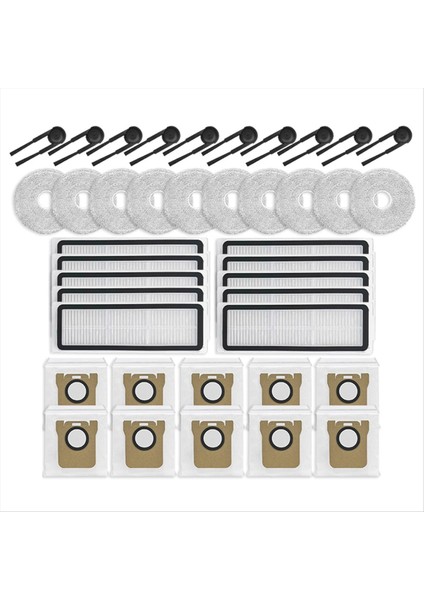 Xiaomi Mijia M40S / OV31CN Vakum Parçaları Yan Fırça Hepa Filtre Paspas Bezi Toz Torbası Aksesuarları (Yurt Dışından)