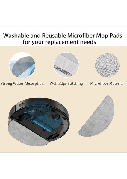 Yedek Parça Kiti Roborock Q7 M5 / Q7 M5+ / Q7 L5 Elektrikli Süpürge Yan Fırça Paspas Bezi Hepa Filtre (Yurt Dışından) fiyatları