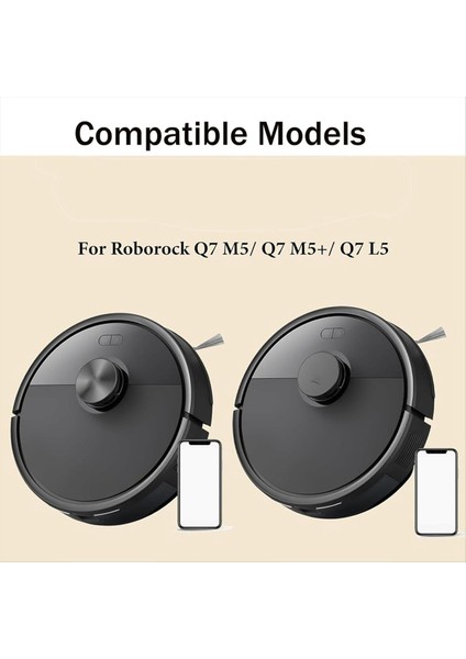 Yedek Parça Kiti Roborock Q7 M5 / Q7 M5+ / Q7 L5 Elektrikli Süpürge Yan Fırça Paspas Bezi Hepa Filtre (Yurt Dışından) modelleri