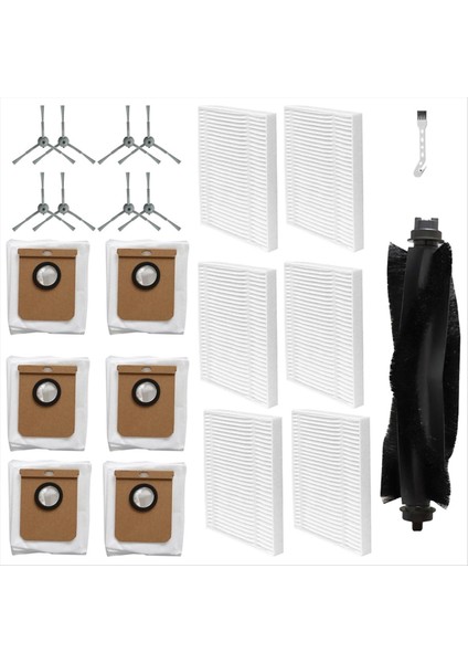 Yedek Parçalar Eufy L60 / L60 Ses / L50 / L50 Ses Robotlu Süpürge Ana Yan Fırçası Hepa Filtre Toz Torbaları (Yurt Dışından)