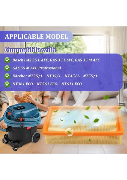 Vakum Filtresi Bosch Gaz 35 L, M Sfc, Afc Profesyonel Düz Pilili Filtre Elektrikli Süpürge Filtre Kiti (Yurt Dışından) indirimleri