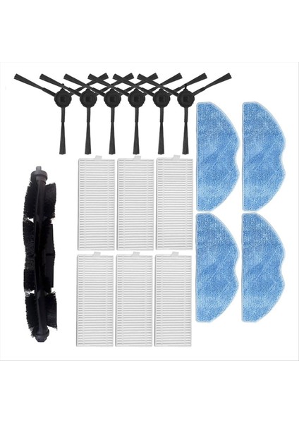 Tefal Rowenta X-Plorer Serisi 75 S + RG8597W Robotlu Süpürge Parçaları Ana Fırçası Hepa Filtre Paspas Bezi (Yurt Dışından)