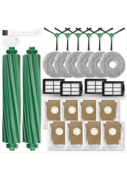 28 Adet Irobot Roomba Artı 405 Combo/artı 505 Combo Robot Vakum Parçaları Ana Yan Fırça Filtreleri Paspas Pedleri Toz Torbaları (Yurt Dışından)