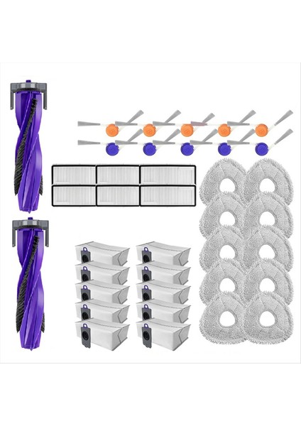 Fit Narwal Freo Z10 / Narwal Freo Pro Vakum Parçaları Ana Silindir Yan Fırça Kapağı Toz Torbaları (Yurt Dışından)
