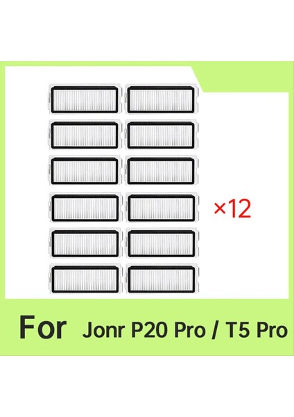 12 Adet Filtre Jonr P20 Pro / T5 Pro Elektrikli Süpürge Yedek Filtre Parçaları (Yurt Dışından) fiyatları