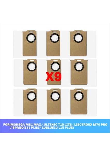 Fit Için Monsga Ms1 Max, Ultenic T10 Lite / T20 Pro, Lıectroux M70 Pro, Bpmıo B15 Artı, Lubluelu L15 Artı Vakum Parçası Toz Torbası (Yurt Dışından) fiyatları