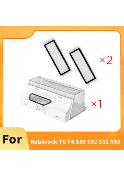 Toz Kutusu Roborock T6 T4 S50 S52 S51 S55 Elektrikli Süpürge Süpürme Robotu Toz Kutusu Kutusu Filtre Aksesuar Yedek Parçalar (Yurt Dışından) fiyatları