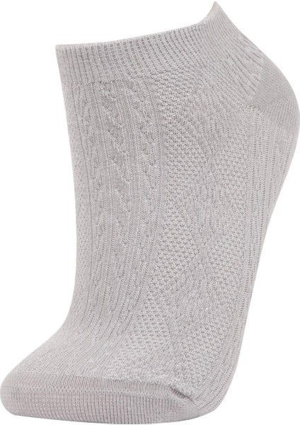 Kadın 5'li Pamuklu Patik Çorap B6042AXNS