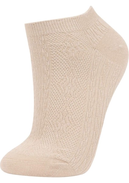 Kadın 5'li Pamuklu Patik Çorap B6042AXNS