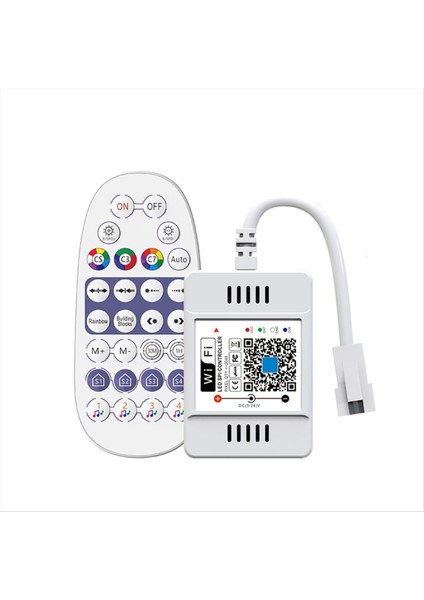 Wifi Spı Piksel LED Şerit Işık Kontrol Cihazı Müzik Ses Uzaktan Kumanda Rüya Renkli Bant Işıkları App Kontrolü Dimmer (Yurt Dışından)