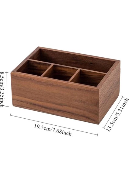 Siyah Ceviz Çok Fonksiyonlu Saklama Kutusu Masif Ahşap Oturma Odası Uzaktan Kumanda Masaüstü Saklama Kutusu Kozmetik Organizatör (Yurt Dışından) fiyatları