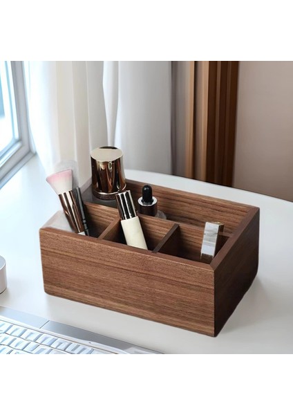 Siyah Ceviz Çok Fonksiyonlu Saklama Kutusu Masif Ahşap Oturma Odası Uzaktan Kumanda Masaüstü Saklama Kutusu Kozmetik Organizatör (Yurt Dışından) indirimleri