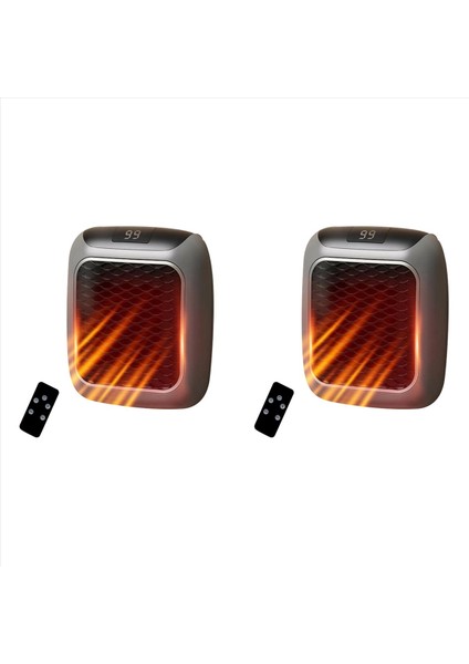 2x Elektrikli Isıtıcı Mini Seramik Plug-In Isıtıcı 800 W Düşük Tüketim 2 Mod Uzaktan Kumanda ile Ev Ab Tak Için (Yurt Dışından)