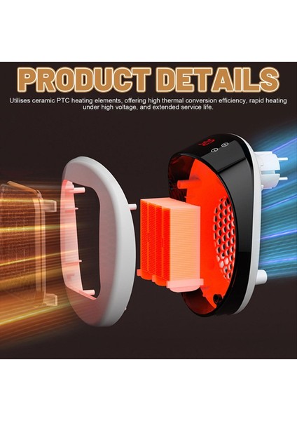 Uzaktan Kumandalı Priz Fanlı Isıtıcı 10 M²/25 M³&#39 E Kadar Odalar Için Termostatlı ve 12 Saat Zamanlayıcılı Seramik Isıtıcı Ab Fişi B (Yurt Dışından) fırsatları