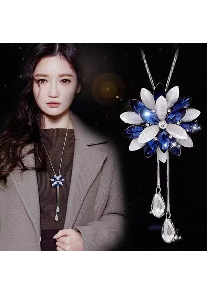 Titanyum Çelik Renk Kaybetmez Sonbahar ve Kış Süveter Zincirinin Kore Versiyonu Kadın Basit Uzun Kolye Kolye Kıdemli Mücevher Duygusu Giyim Kolye (Yurt Dışından)