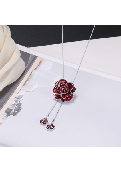 Titanyum Çelik Renk Kaybetmez Sonbahar ve Kış Süveter Zincirinin Kore Versiyonu Kadın Basit Uzun Kolye Kolye Kıdemli Mücevher Duygusu Giyim Kolye (Yurt Dışından)