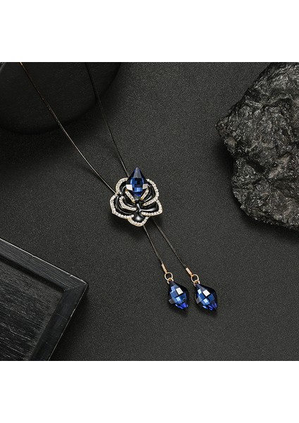 Titanyum Çelik Renk Kaybetmez Sonbahar ve Kış Süveter Zincirinin Kore Versiyonu Kadın Basit Uzun Kolye Kolye Kıdemli Mücevher Duygusu Giyim Kolye (Yurt Dışından)