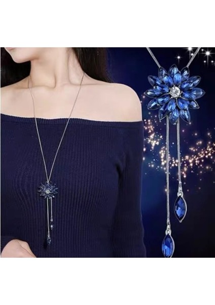 Titanyum Çelik Renk Kaybetmez Sonbahar ve Kış Süveter Zincirinin Kore Versiyonu Kadın Basit Uzun Kolye Kolye Kıdemli Mücevher Duygusu Giyim Kolye (Yurt Dışından)