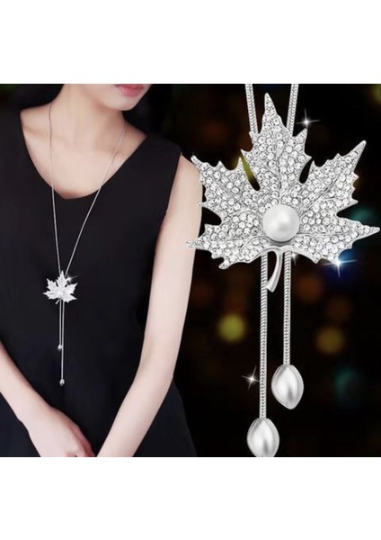 Titanyum Çelik Renk Kaybetmez Sonbahar ve Kış Süveter Zincirinin Kore Versiyonu Kadın Basit Uzun Kolye Kolye Kıdemli Mücevher Duygusu Giyim Kolye (Yurt Dışından)