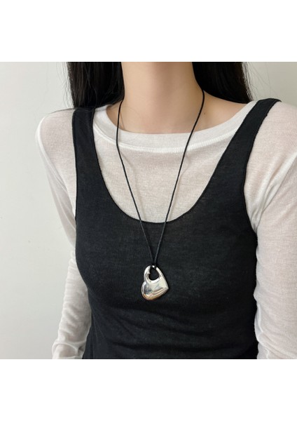 Jumper Zincir Düzensiz Geometrik Kalp Tarak Kolye Kolye Ayarlanabilir Aksesuarlar Çekin (Yurt Dışından) modelleri