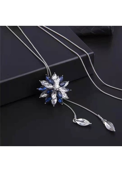 Titanyum Çelik Renk Kaybetmez Sonbahar ve Kış Süveter Zincirinin Kore Versiyonu Kadın Basit Uzun Kolye Kolye Kıdemli Mücevher Duygusu Giyim Kolye (Yurt Dışından)