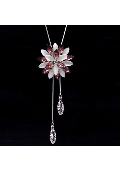 Titanyum Çelik Renk Kaybetmez Sonbahar ve Kış Süveter Zincirinin Kore Versiyonu Kadın Basit Uzun Kolye Kolye Kıdemli Mücevher Duygusu Giyim Kolye (Yurt Dışından)