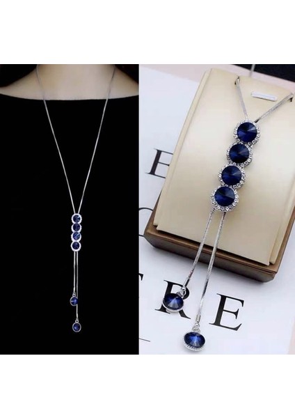 Titanyum Çelik Renk Kaybetmez Sonbahar ve Kış Süveter Zincirinin Kore Versiyonu Kadın Basit Uzun Kolye Kolye Kıdemli Mücevher Duygusu Giyim Kolye (Yurt Dışından)