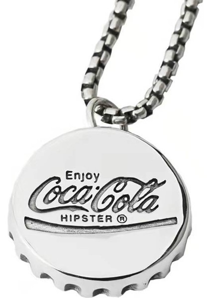 Kola Şişesi Kapağı Kolye Erkek Gelgit Ins Hip-Hop Hafif Lüks Niş Basit Sonbahar ve Kış Uzun Kolye Süveter Zincir Aksesuarları (Yurt Dışından) fiyatları
