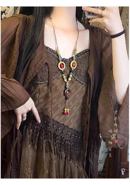 Bohem Tibet Antik Tarzı Püskül Kolye Kadın Egzotik Tarzı Aksesuarları Etnik Retro Miao Kolye Mücevher (Yurt Dışından)