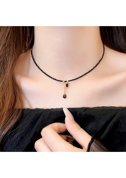 Sonbahar ve Kış Merad Boncuklu Kaplan Gözü Taş Modelleri Kolye Kolye Kadın Retro Mizaç Jumper Zincir Hafif Lüks Üst Düzey Aksesuar Duygusu (Yurt Dışından)