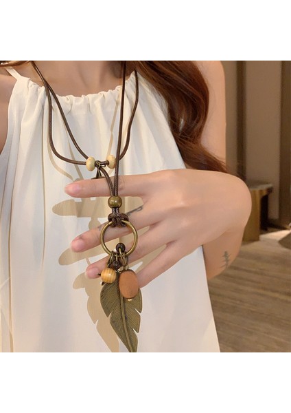 Bohem Tibet Antik Tarzı Püskül Kolye Kadın Egzotik Tarzı Aksesuarları Etnik Retro Miao Kolye Mücevher (Yurt Dışından)