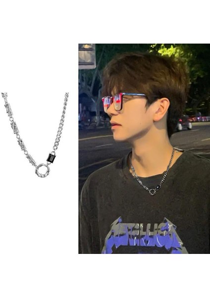 Moda Trendi Netroots ile Aynı Köprücük Kemiği Kolye Erkek Yüzlerce Üst Düzey Sadelik Duygusu Erkek Kolyeler Hip-Hop Takılar (Yurt Dışından)