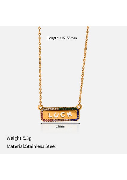 Chenhe Paslanmaz Çelik Takı Kadın Üst Düzey Okyanus Rüzgakolye Niş Işık Lüks Duygusu Renk Kaybetmez Jumper Zincir Titanyum Çelik Kolye (Yurt Dışından)