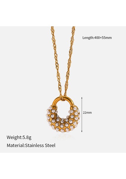 Chenhe Paslanmaz Çelik Takı Kadın Üst Düzey Okyanus Rüzgakolye Niş Işık Lüks Duygusu Renk Kaybetmez Jumper Zincir Titanyum Çelik Kolye (Yurt Dışından)