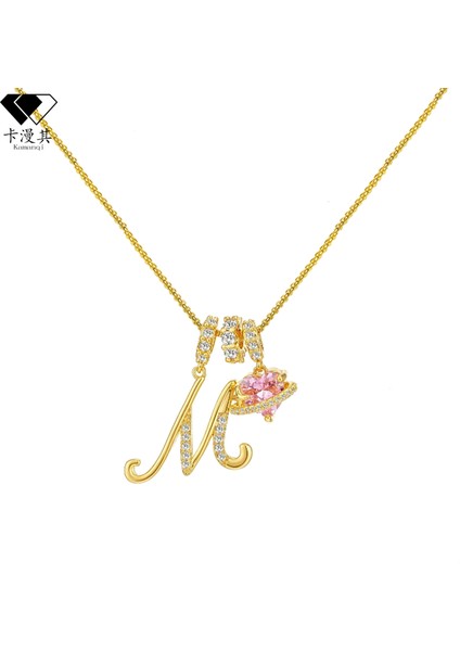 Tk Dopamin 26 Ingilizce Harf Kolye Tatlı Kız Mücevher Hafif Lüks Üst Düzey Duygu (Yurt Dışından)