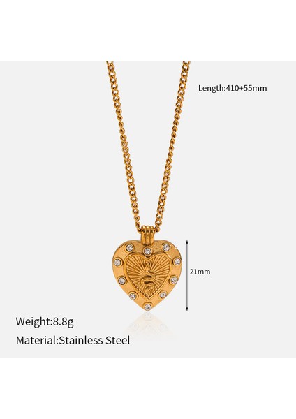 Chenhe Paslanmaz Çelik Takı Kadın Üst Düzey Okyanus Rüzgakolye Niş Işık Lüks Duygusu Renk Kaybetmez Jumper Zincir Titanyum Çelik Kolye (Yurt Dışından)